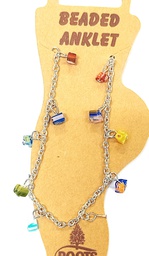 [ROC-ANK] ROC Multi Stone Silver Anklet