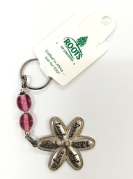 [ROC-KEY] Flower Glass Bead Keyring